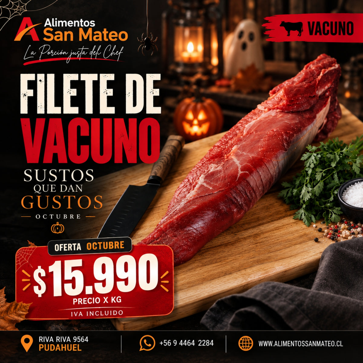 Oferta ! - Filete vacuno $15.990 precio por kg